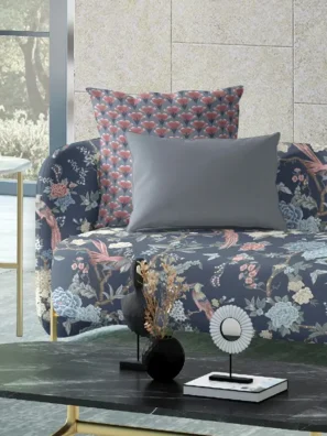 "Soft, durable upholstery fabric with classic patterns for a chic and comfortable seating experience."
