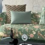 "Modern geometric cushion fabric in bold, vibrant colors to brighten your home décor."