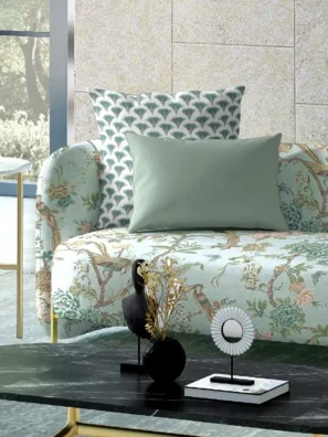 "Soft, durable upholstery fabric with classic patterns for a chic and comfortable seating experience."