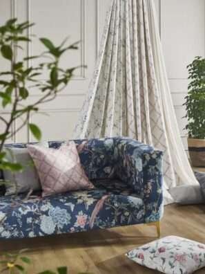 "Soft, durable upholstery fabric with classic patterns for a chic and comfortable seating experience."