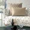 "Modern geometric cushion fabric in bold, vibrant colors to brighten your home décor."