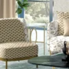 "Modern geometric cushion fabric in bold, vibrant colors to brighten your home décor."