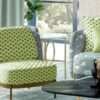"Modern geometric cushion fabric in bold, vibrant colors to brighten your home décor."