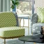 "Modern geometric cushion fabric in bold, vibrant colors to brighten your home décor."
