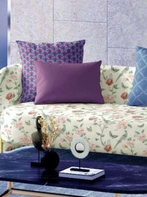 "Modern geometric cushion fabric in bold, vibrant colors to brighten your home décor."