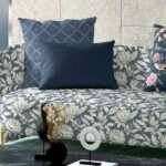 "Modern geometric cushion fabric in bold, vibrant colors to brighten your home décor."