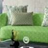 "Modern geometric cushion fabric in bold, vibrant colors to brighten your home décor."