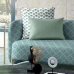 "Modern geometric cushion fabric in bold, vibrant colors to brighten your home décor."