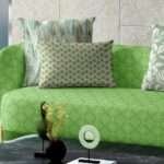 "Modern geometric cushion fabric in bold, vibrant colors to brighten your home décor."