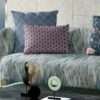 "Modern geometric cushion fabric in bold, vibrant colors to brighten your home décor."