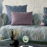 "Modern geometric cushion fabric in bold, vibrant colors to brighten your home décor."