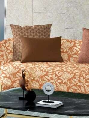 "Modern geometric cushion fabric in bold, vibrant colors to brighten your home décor."
