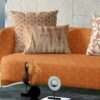 "Modern geometric cushion fabric in bold, vibrant colors to brighten your home décor."