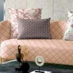 "Modern geometric cushion fabric in bold, vibrant colors to brighten your home décor."