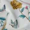 . "Stylish printed cushion fabric that complements both traditional and contemporary interior designs."
