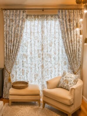 "Luxury curtain and cushion fabric in rich textures, adding warmth and style to your home."