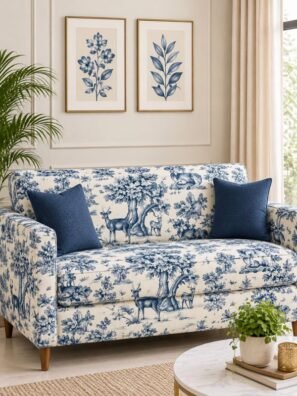 "Designer upholstery fabric with unique patterns to elevate the look of your furniture."