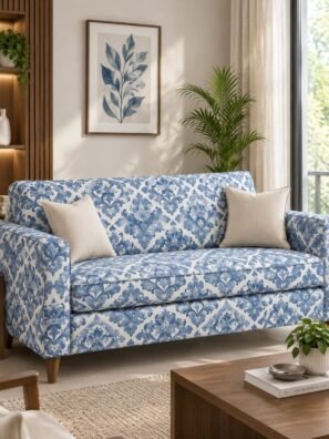 "Designer upholstery fabric with unique patterns to elevate the look of your furniture."