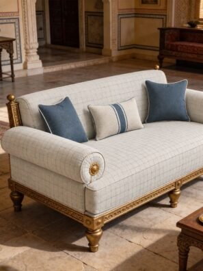 "Designer upholstery fabric with unique patterns to elevate the look of your furniture."